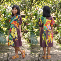 Hand Painted Rayon Kids Dress